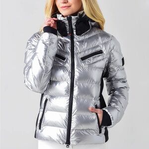 Silver ski jacket